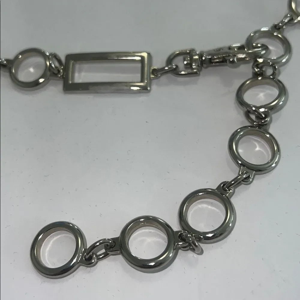 Chic Silver Rectangular Chain Belt